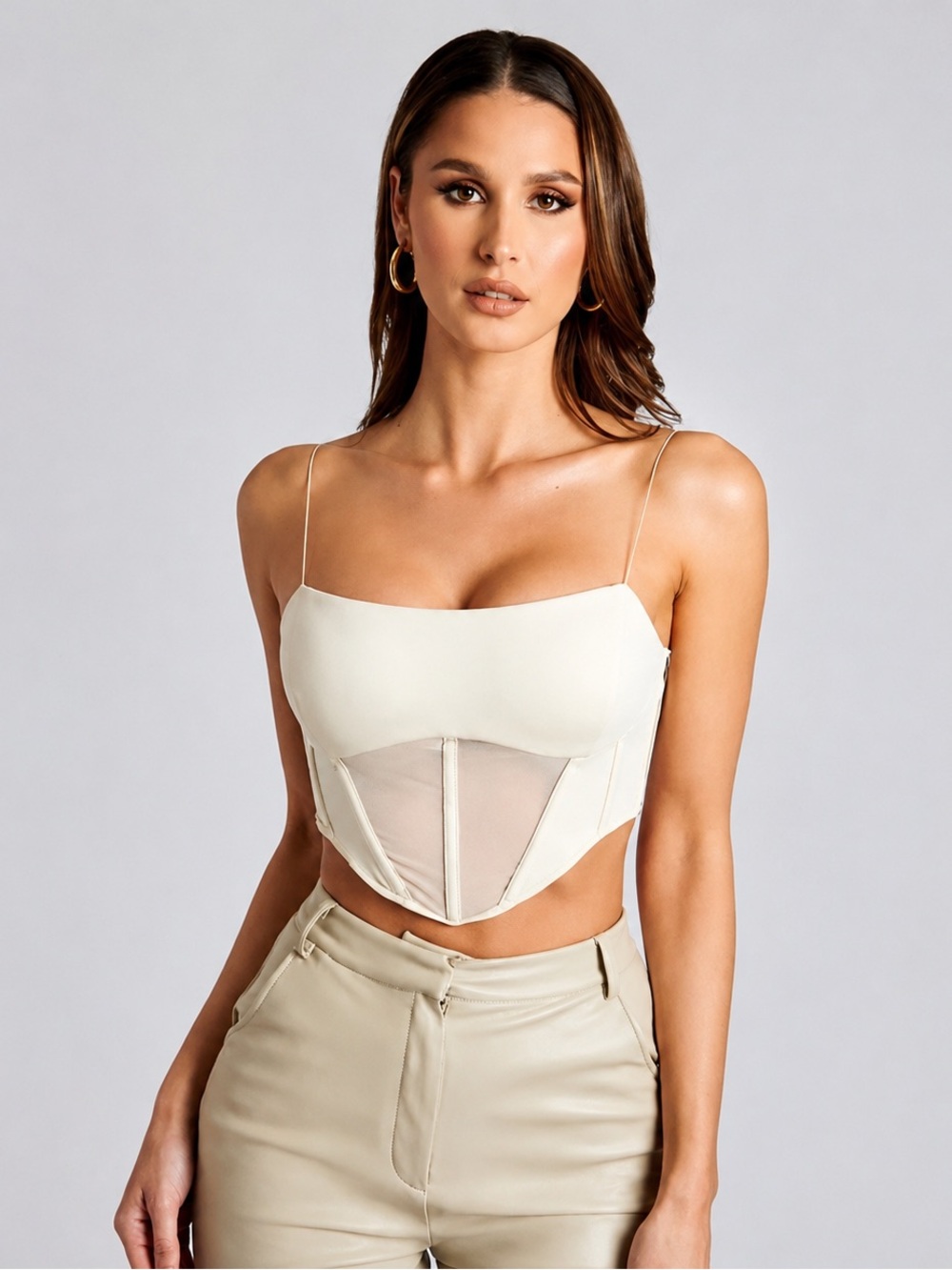 Meshki cream corset top in XS